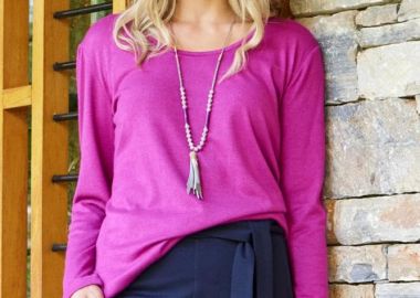 ΦΟΥΞΙΑ ΠΛΕΚΤΗ ΜΠΛΟΥΖΑ ΣΕ ΙΣΙΑ ΓΡΑΜΜΗ - Anna Raxevsky - 