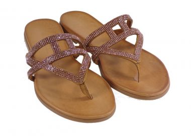 Fratelli Robinson Γυναικεία Παντόφλα 4026 Ταμπά Δέρμα - Fratelli Robinson - 