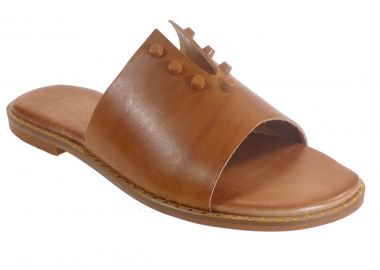 Fratelli Robinson Γυναικεία Παντόφλες 6246 Ταμπά Δέρμα - Fratelli Robinson - 