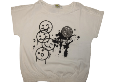 FRENZY ΠΑΙΔΙΚΟ ΒΑΜΒΑΚΕΡΟ T-SHIRT 1854 – λευκό ΛΕΥΚΟ - FRENZY STYLE - 