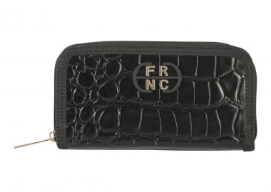 FRNC FRANCESCO Γυναικεία Πορτοφόλια W-5904 BLK Μαύρο Κροκό - FRNC - 