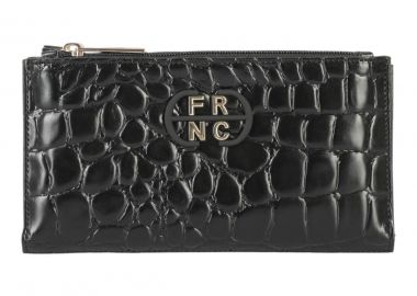 FRNC FRANCESCO Γυναικεία Πορτοφόλια W-5906 BLK Μαύρο Κροκό - FRNC - 