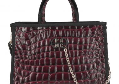 FRNC FRANCESCO Τσάντα Γυναικεία Χειρός-Ώμου 5902 BRD Μπορντώ Κροκό - FRNC - 