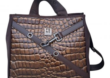 FRNC FRANCESCO Τσάντα Γυναικεία Ώμου-Χειρός 5923 COF Καφέ Κροκό - FRNC - 