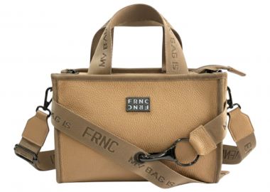 FRNC FRANCESCO Τσάντα Γυναικεία Ώμου-Χιαστί LEATHER CROSS BODY Bags 3761 VKT Μπέζ - FRNC - 