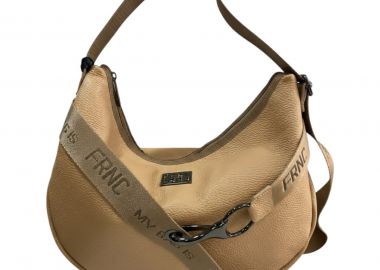 FRNC FRANCESCO Τσάντα Γυναικεία Ώμου LEATHER Shoulder Bags 3760 VKT Μπέζ - FRNC - 