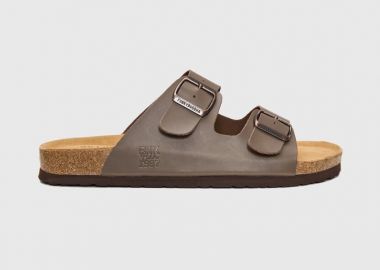 Funky Buddha Ανδρικά Δερμάτινα Σανδάλια FBM013-004-08 Χακί - Funky Buddha - 