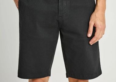 Funky Buddha Ανδρική βερμούδα chino - The essentials FBM013-001-03 Μαύρο - Funky Buddha - 