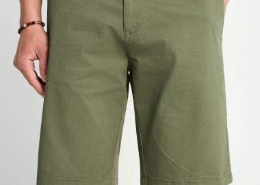 Funky Buddha Ανδρική βερμούδα chino - The essentials FBM013-001-03 Πράσινο - Funky Buddha - 