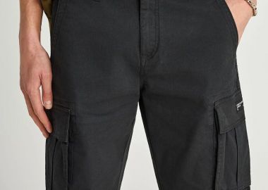 Funky Buddha Ανδρική cargo βερμούδα FBM013-002-03 Μαύρο - Funky Buddha - 