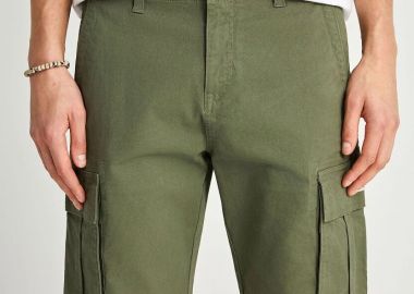 Funky Buddha Ανδρική cargo βερμούδα FBM013-002-03 Πράσινο - Funky Buddha - 