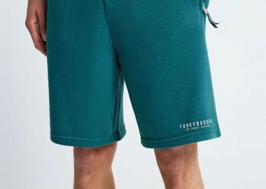 Funky Buddha Ανδρική Essential αθλητική βερμούδα με λογότυπο FBM013-050-03 Πετρόλ - Funky Buddha - 