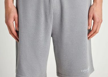 Funky Buddha Ανδρική Essential αθλητική βερμούδα με λογότυπο FBM013-050-03 Σκούρο Γκρί - Funky Buddha - 