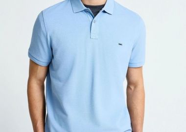 Funky Buddha Ανδρική Essential μπλούζα πόλο από βαμβάκι FBM013-001-11 Ανοιχτό Μπλέ - Funky Buddha - 