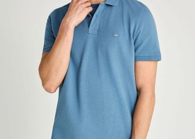 Funky Buddha Ανδρική Essential μπλούζα πόλο από βαμβάκι FBM013-001-11 Μπλέ - Funky Buddha - 