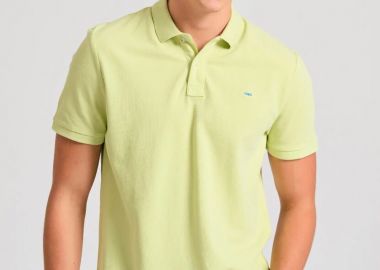 Funky Buddha Ανδρική Polo Μπλούζα FBM011-001-11 Λάιμ - Funky Buddha - 