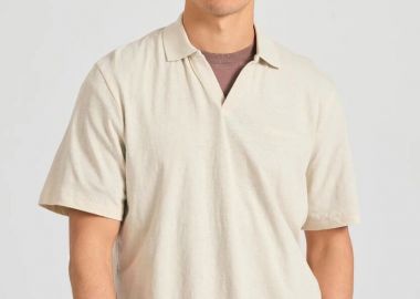 Funky Buddha Ανδρική Relaxed Fit Linen Blend Μπλούζα FBM011-012-11 Εκρου - Funky Buddha - 