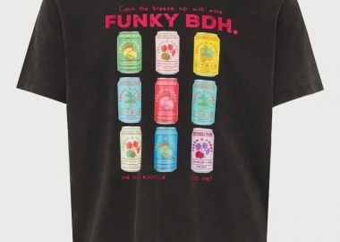 Funky Buddha Ανδρικό Βαμβακερό T-Shirt με Τύπωμα FBM013-040-04 Μαύρο - Funky Buddha - 