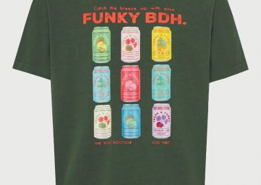 Funky Buddha Ανδρικό Βαμβακερό T-shirt με Τύπωμα FBM013-040-04 Πράσινο - Funky Buddha - 