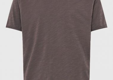 Funky Buddha Ανδρικό βαμβακερό t-shirt με v-neck FBM013-004-04 Καφέ - Funky Buddha - 