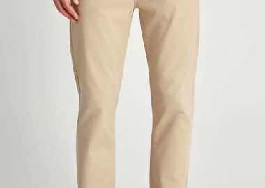 Funky Buddha Ανδρικό chino παντελόνι - The essentials FBM013-001-02 Γκρι Μπεζ - Funky Buddha - 