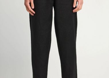 Funky Buddha Ανδρικό comfort fit λινό chino παντελόνι FBM013-011-02 Μαύρο - Funky Buddha - 