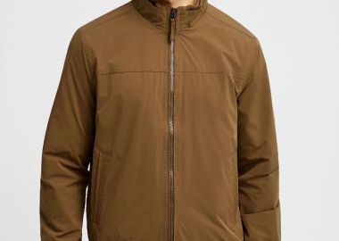 Funky Buddha Ανδρικό ελαφρύ bomber μπουφάν FBM013-006-01 Καφέ - Funky Buddha - 