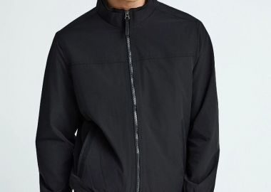 Funky Buddha Ανδρικό ελαφρύ bomber μπουφάν FBM013-006-01 Μαύρο - Funky Buddha - 