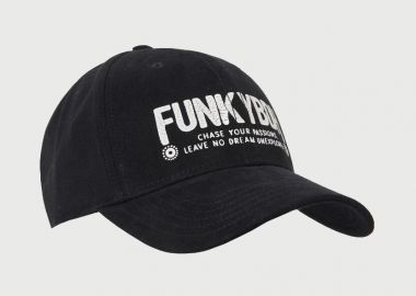 Funky Buddha Ανδρικό καπέλο με branded τύπωμα FBM013-068-10 Μαύρο - Funky Buddha - 