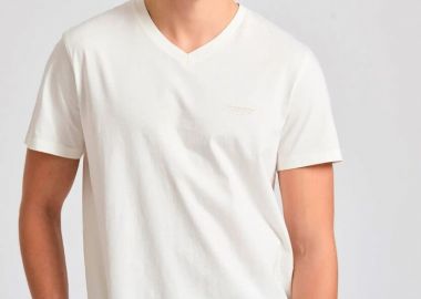 Funky Buddha Ανδρικό Κοντομάνικο T-Shirt FBM011-002-04 Σπασμένο Λευκό - Funky Buddha - 