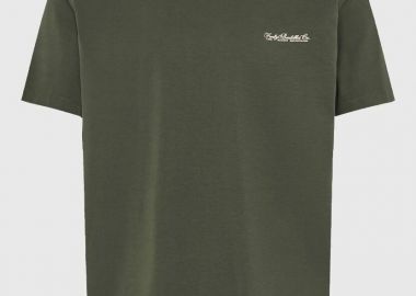 Funky Buddha Ανδρικό μονόχρωμο T-shirt - The basics collection FBM013-001-04 Χακί - Funky Buddha - 