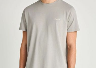 Funky Buddha Ανδρικό μονόχρωμο T-shirt - The basics collection FBM013-001-04 Σκούρο Γκρί - Funky Buddha - 