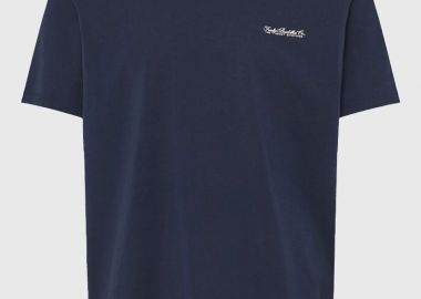 Funky Buddha Ανδρικό μονόχρωμο T-shirt - The basics collection FBM013-001-04 Σκούρο Μπλέ - Funky Buddha - 