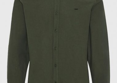 Funky Buddha Ανδρικό Oxford Cotton Πουκάμισο FBM012-001-05 Χακί - Funky Buddha - 
