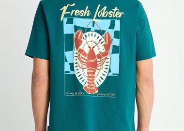 Funky Buddha Ανδρικό Relaxed T-shirt με Τύπωμα FBM013-066-04 Πετρόλ - Funky Buddha - 