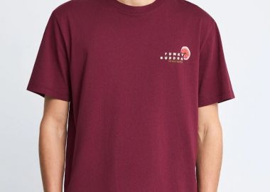 Funky Buddha Ανδρικό Relaxed T-shirt με Τύπωμα στην Πλάτη FBM013-087-04 Κόκκινο - Funky Buddha - 
