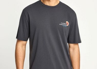 Funky Buddha Ανδρικό Relaxed T-shirt με Τύπωμα στην Πλάτη FBM013-087-04 Σκούρο Γκρί - Funky Buddha - 