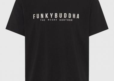 Funky Buddha Ανδρικό t-shirt με τύπωμα από βαμβάκι FBM013-011-04 Μαύρο - Funky Buddha - 