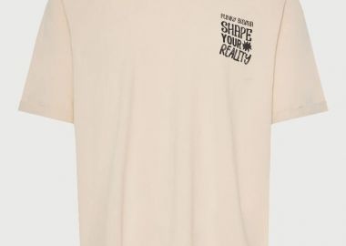Funky Buddha Ανδρικό T-shirt με τύπωμα στην πλάτη FBM013-049-04 Μπέζ - Funky Buddha - 
