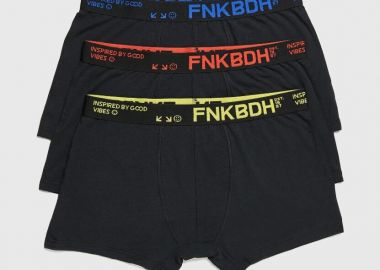Funky Buddha Εσώρουχα boxer (3-pack) FBM013-085-10 Μαύρο - Funky Buddha - 