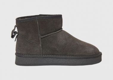 Funky Buddha Γυναικεία Δερμάτινα Μποτάκια FBL012-118-08 Σκούρο Γκρί - Funky Buddha - 