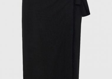 Funky Buddha Γυναικεία Κρουαζέ Midi Φούστα FBL013-114-14 Μαύρο - Funky Buddha - 