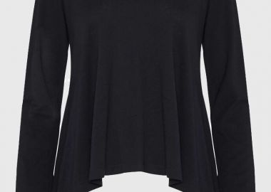 Funky Buddha Γυναικεία μακρυμάνικη μπλούζα FBL012-100-07 Μαύρο - Funky Buddha - 