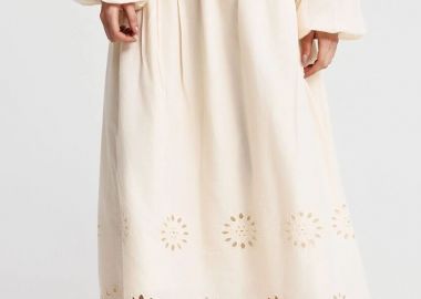 Funky Buddha Γυναικεία μάξι φούστα FBL013-119-14 Εκρου - Funky Buddha - 