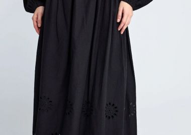 Funky Buddha Γυναικεία μάξι φούστα FBL013-119-14 Μαύρο - Funky Buddha - 