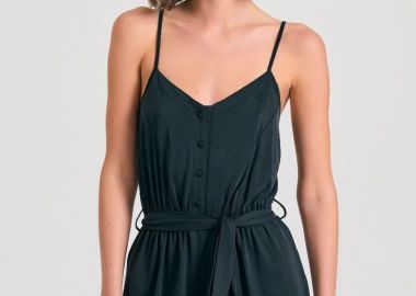 Funky Buddha Γυναικεία Ολόσωμη Φόρμα Shorts FBL011-106-12 Μαύρο - Funky Buddha - 