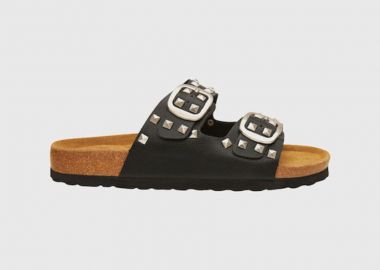 Funky Buddha Γυναικεία Σανδάλια Με Διακοσμητικά Τρουκς FBL009-109-08 Black Μαύρο - Funky Buddha - 