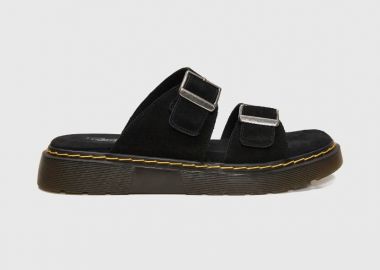 Funky Buddha Γυναικεία Suede Σανδάλια FBL013-110-08 Μαύρο - Funky Buddha - 