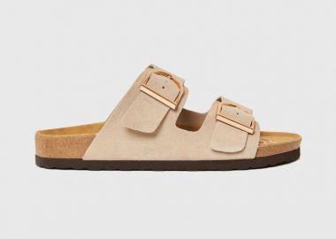 Funky Buddha Γυναικεία Suede Σανδάλια FBL013-118-08 Σαμπανιζέ - Funky Buddha - 