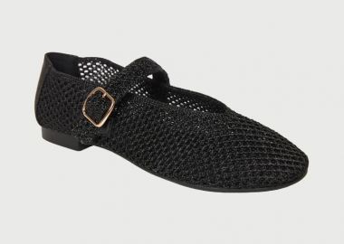 Funky Buddha Γυναικείες Πλεκτές Μπαλαρίνες Mary Jane FBL013-125-08 Μαύρο - Funky Buddha - 